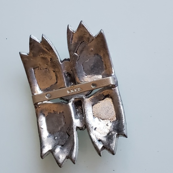 Vintage Art Deco F.N. Co. Fishel Nessler Frenchl Paste Sash Buckle Scarf Accent main image 3